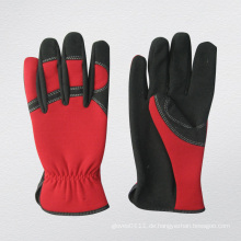 Micro Fibre Spandex zurück Rot Mechaniker Handschuh-7210